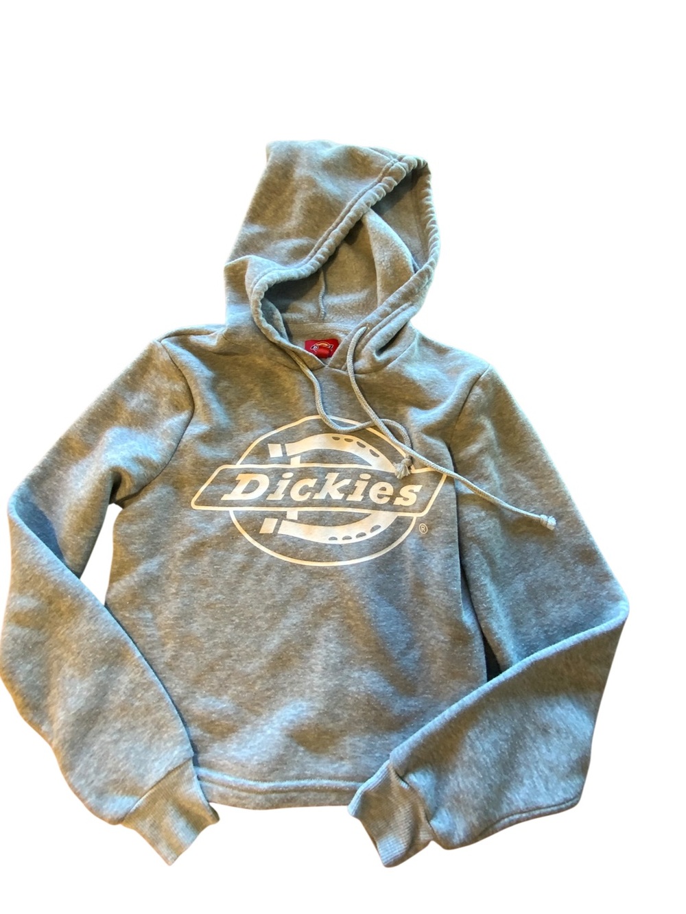 Dickies Light Gray Pullover Hoodie with Red Logo Tag